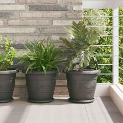 Pots de plantes 6 pcs Noir &Oslash; 30 x 25 cm Plastique