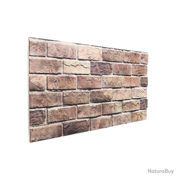 Panneaux muraux 10 pcs Marron et gris 100 x 50 cm Mousse EPS