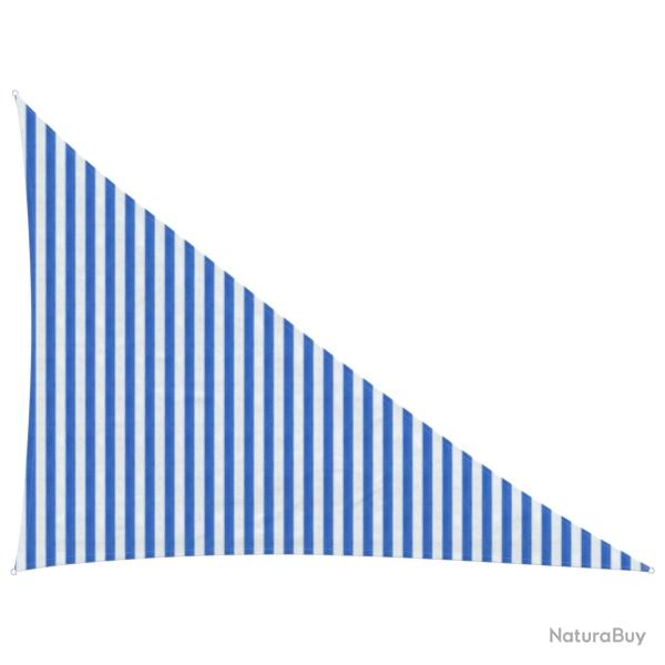 Voile d'ombre Bleu et Blanc 3 x 4 x 5 m HDPE