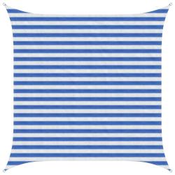 Voile d'ombre Bleu et Blanc 2,5 x 2,5 m HDPE
