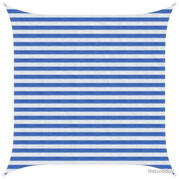 Voile d'ombre Bleu et Blanc 2,5 x 2,5 m HDPE