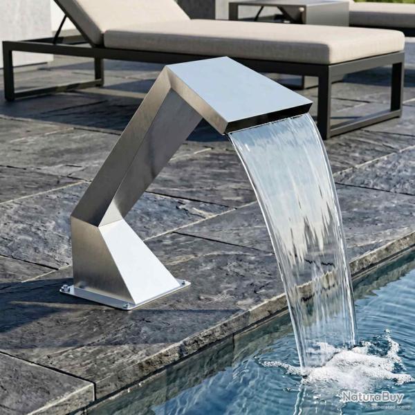 Chute d'eau de Piscine Acier inoxydable 63,5 x 29 x 51 cm