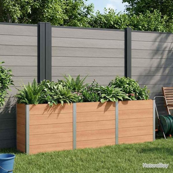 Jardini�re sur�lev�e Marron 300 x 50 x 91 cm
