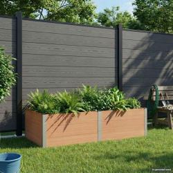 Jardini&egrave;re sur&eacute;lev&eacute;e Marron 200 x 100 x 54 cm
