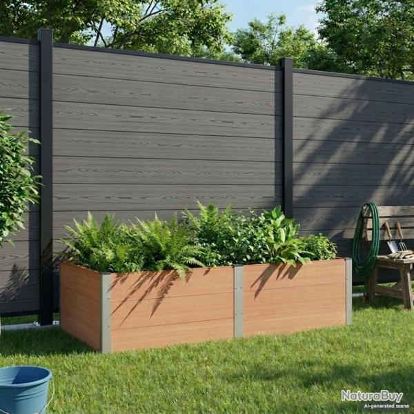 Jardini�re sur�lev�e Marron 200 x 100 x 54 cm