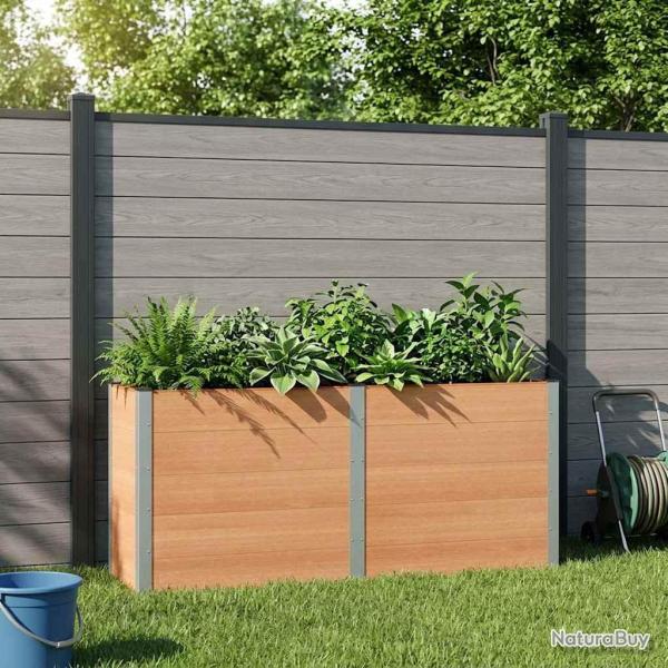 Jardini�re sur�lev�e Marron 200 x 50 x 91 cm