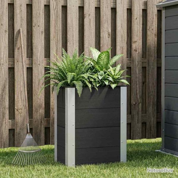 Jardini�re sur�lev�e Noir 50 x 30 x 72 cm