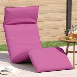 Transat pliant rose 175 x 54 x 8,5 cm tissu Oxford