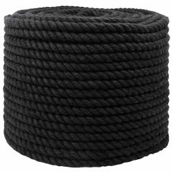 Corde Noir 1,2 x 1,2 x 25000 cm Coton
