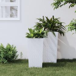 Jardini&egrave;re et int&eacute;rieur amovible blanc 11/26,5 L rotin PP
