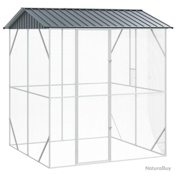 Cage pour oiseaux Anthracite 215 x 208 x 247 cm Acier galvanis�