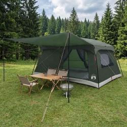 Tente familiale avec toit Vert arm&eacute;e 500 x 400 x 230 cm