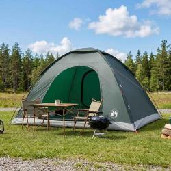 Tente de camping avec toit Vert arm&eacute;e 335 x 275 x 180 cm