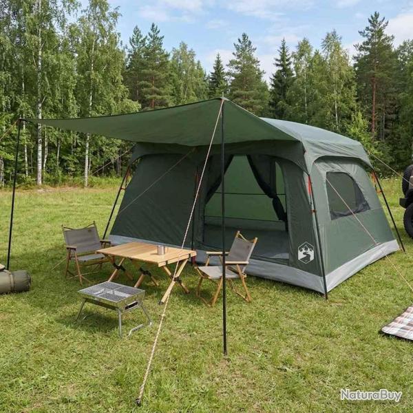 Tente familiale avec toit Vert arm�e 420 x 305 x 200 cm