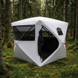 Tente de Chasse avec toit Blanc Occultant 143 x 143 x 165 cm