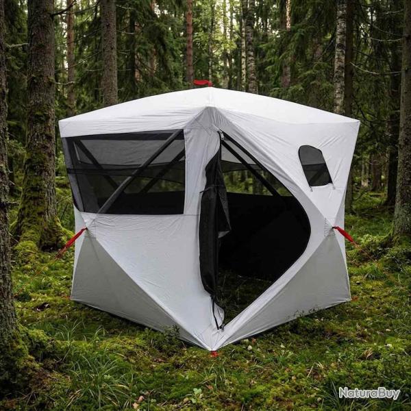 Tente de Chasse avec toit Blanc Occultant 143 x 143 x 165 cm