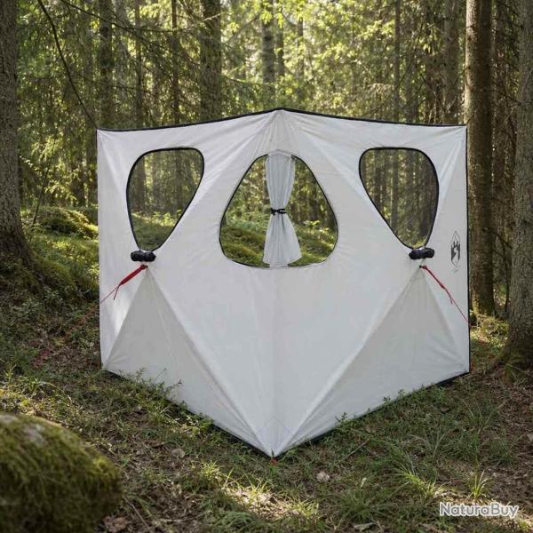 Tente de Chasse avec toit Blanc Occultant 145 x 145 x 150 cm