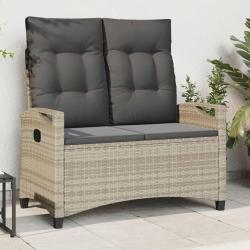 Banc de jardin avec oreiller 105 x 60 x 112 cm acier