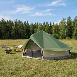 Tente Tipi avec toit Vert 800 x 800 x 430 cm Polyester et Acier