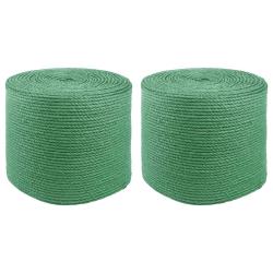 Corde en Jute 2 pcs Vert Jute 100% Tossa