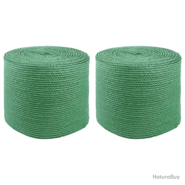 Corde en Jute 2 pcs Vert Jute 100% Tossa