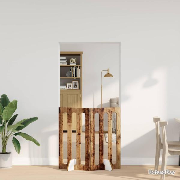 Cl�ture pliable pour animaux 2 pcs Bois de ch�ne