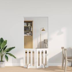Cl&ocirc;ture pliable pour animaux 2 pcs Blanc Brillant