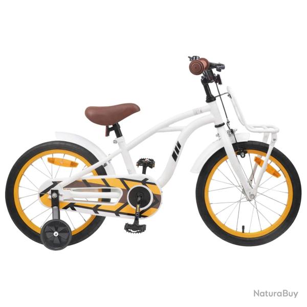 V�lo pour Enfants 16 Pouces pour 4-6 ans Blanc