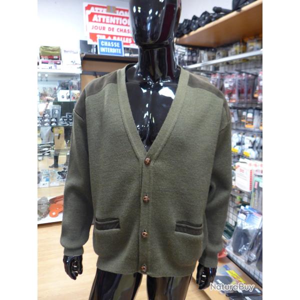Gilet LE CHAMEAU manches longues, Vert, Neuf, D�stockage