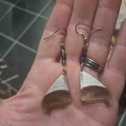 Paire de boucles d'oreilles de vraies ailes de papillon #14