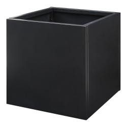Bac &agrave; plantes acier galvanis&eacute; 60 x 60 x 60 cm noir 03_0008956