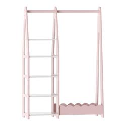 Portemanteau meuble d'entr&eacute;e design pour enfants 114 x 77 x 30 cm rose / blanc 03_0010385
