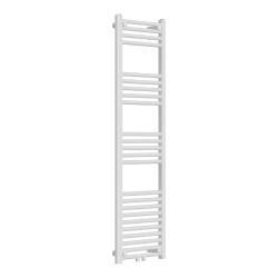 Radiateur s&egrave;che-serviettes chauffage salle de bain acier 140 x 40 cm blanc 03_0010419