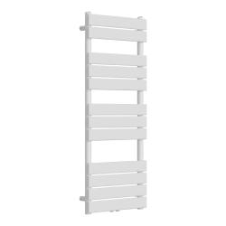 Radiateur s&egrave;che-serviettes chauffage salle de bain &agrave; lames plates acier 120 x 50 cm blanc 03_0010433