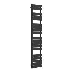 Radiateur s&egrave;che-serviettes chauffage salle de bain &agrave; lames plates acier 180 x 40 cm noir 03_0010442