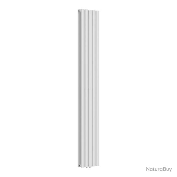 Radiateur � panneaux design double 1122 watts acier 180 x 30 x 8 cm blanc 03_0010475