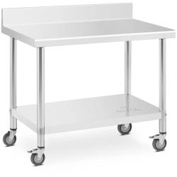 Table de travail en inox premium 60 x 100 cm 155 kg dosseret acier inoxydable argent&eacute; 14_0010016