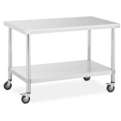 Table de travail en inox premium 70 x 120 cm 158 kg acier inoxydable argent&eacute; 14_0010026
