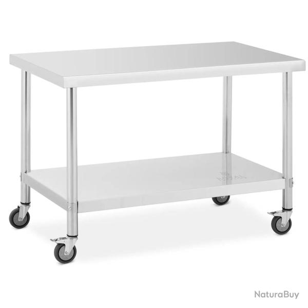 Table de travail en inox premium 70 x 120 cm 158 kg acier inoxydable argent� 14_0010026