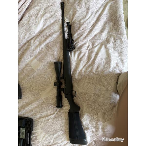 CARABINE MOSSBERG PATRIOT 308 win  avec lunette , bipieds chargeur 5 coups et mallette