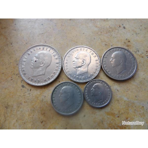 Drachmes Grec Gr�ce 1960 Georges roi des H�l�nes symbole ph�nix drachme