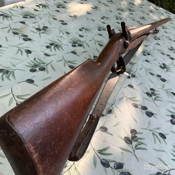 FUSIL de CHASSE ? a Piston des Ann�es 1850 / 1860 Calibre 12  St Etienne
