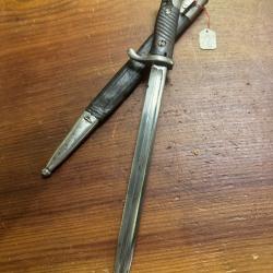 ba&iuml;onnette  allemande mod&egrave;le 1898 lame recoup&eacute;e &agrave; 270 mm SAXONNE