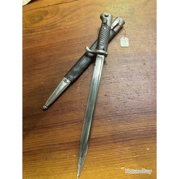 ba�onnette  allemande mod�le 1898 lame recoup�e � 270 mm SAXONNE