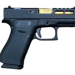 Glock Zaffiri Custom 43X ZPS.2 Noir - Canon TiN (Gold) 9x19
