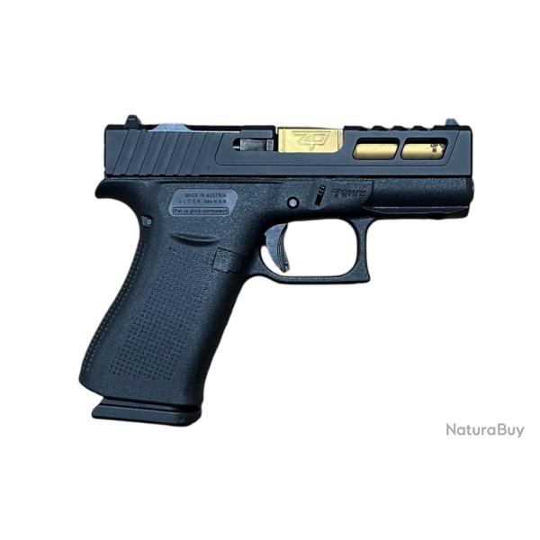 Glock Zaffiri Custom 43X ZPS.2 Noir - Canon TiN (Gold) 9x19