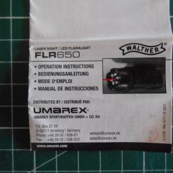 Combin&eacute; lampe/ laser FLR 650 Umarex/Walther.