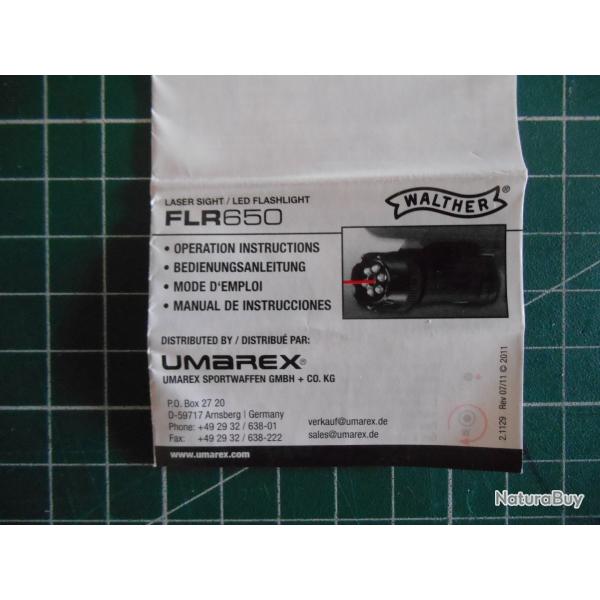 Combin� lampe/ laser FLR 650 Umarex/Walther.