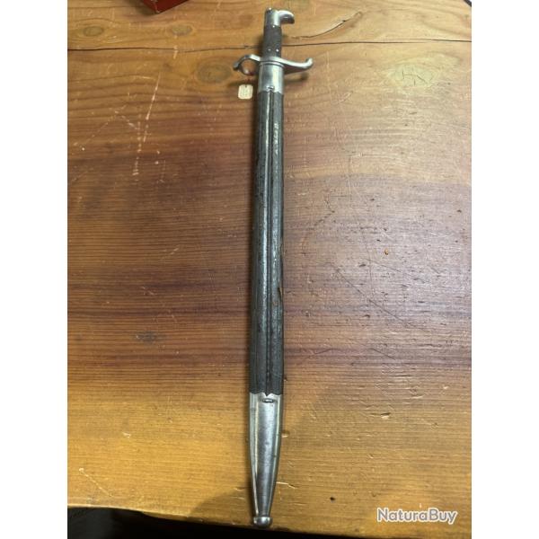 ba�onnette allemagne 1865  rare ! tt belle lame sans LANGUE DE CARPE