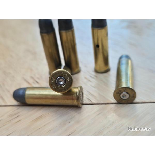 12 munitions neutralis� 38 Sp�cial �tui SFM ou GLF t�te ronde plomb